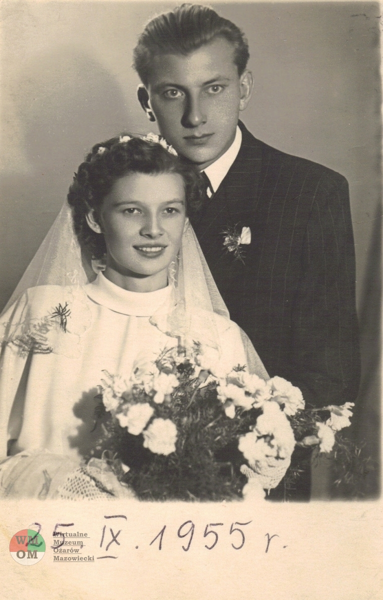 Anna Gryżewska i Jan Zwierzchowski-ślubne-25-09-1955 r.