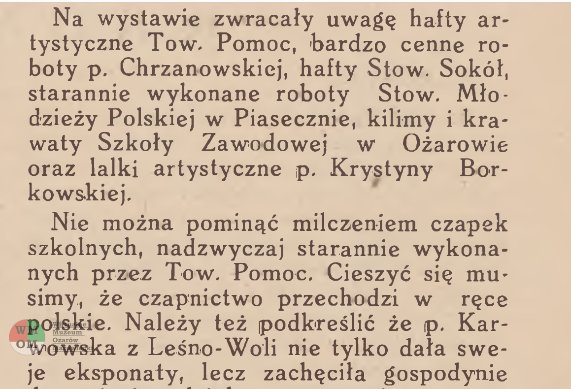 05-Piaseczno-Wystawa-Prac-Kobiet-Echa-Podmiejskie-1930-2